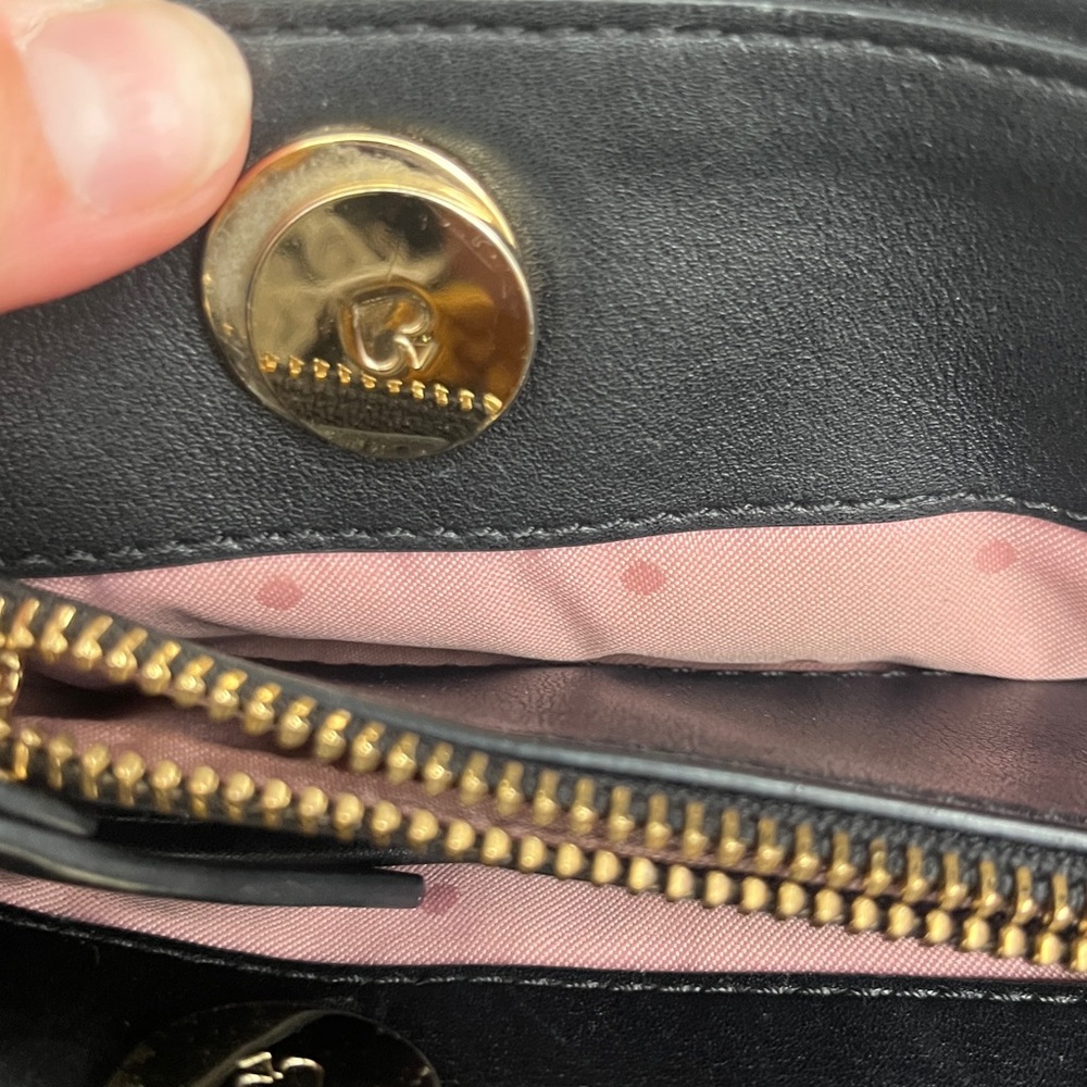 Kate Spade Black Quilted Clutch with Gold Accents - Picture 13 of 17